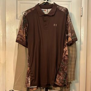 Gently worn camo polo shirt
